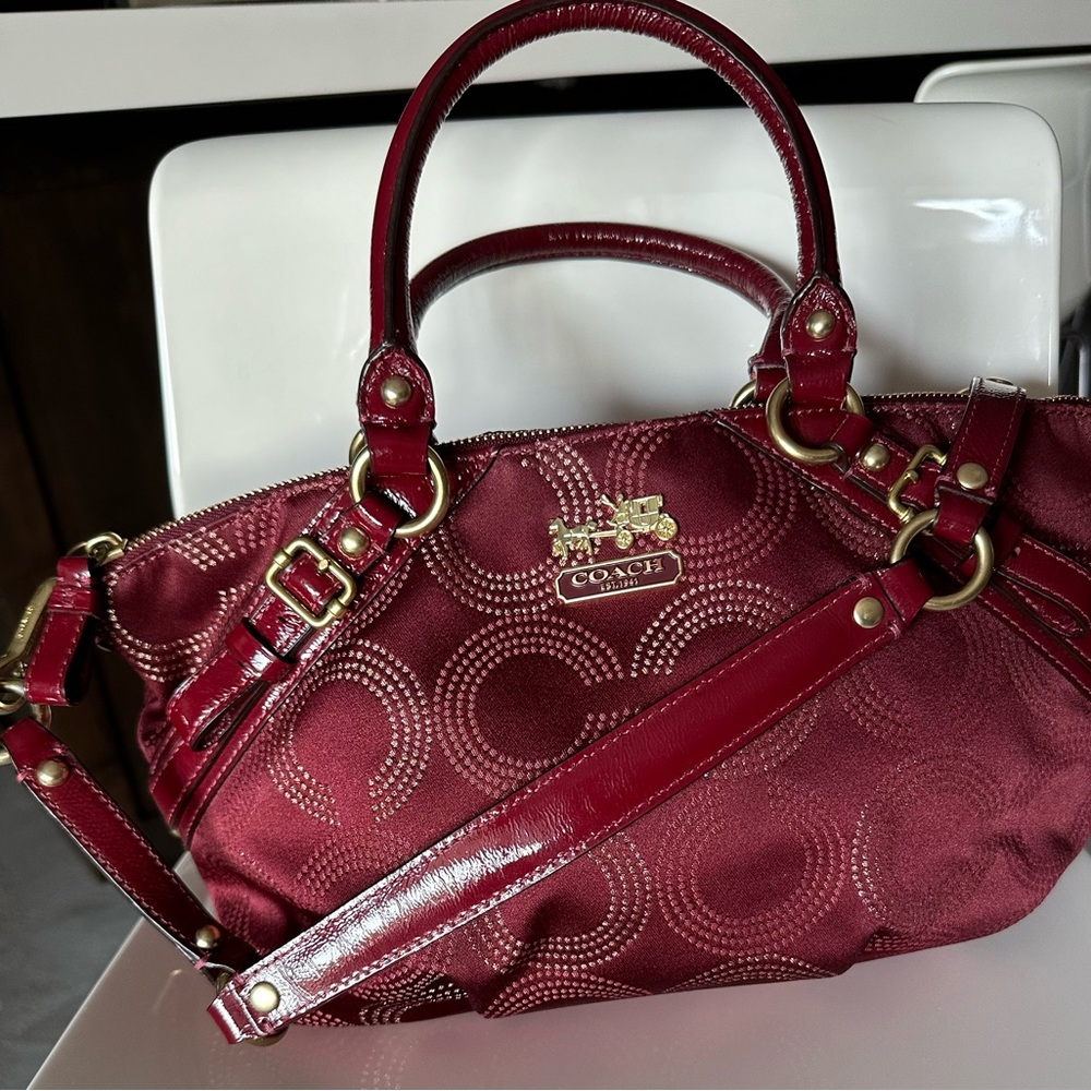 Coach Burgundy Signature Collection Bag